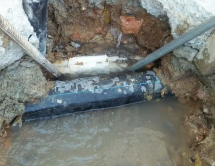 调兵山测漏水之水管漏水